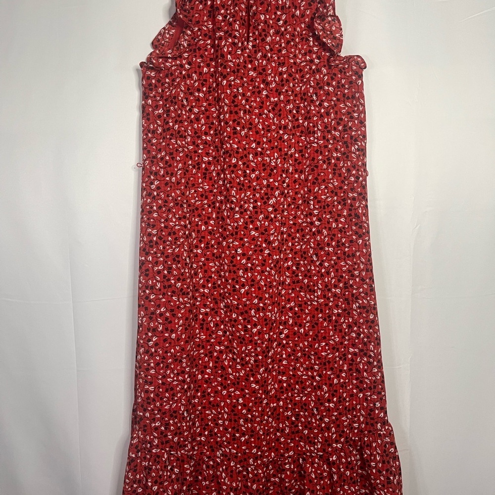 Who What Wear Red Floral Dress - Picture 5 of 6
